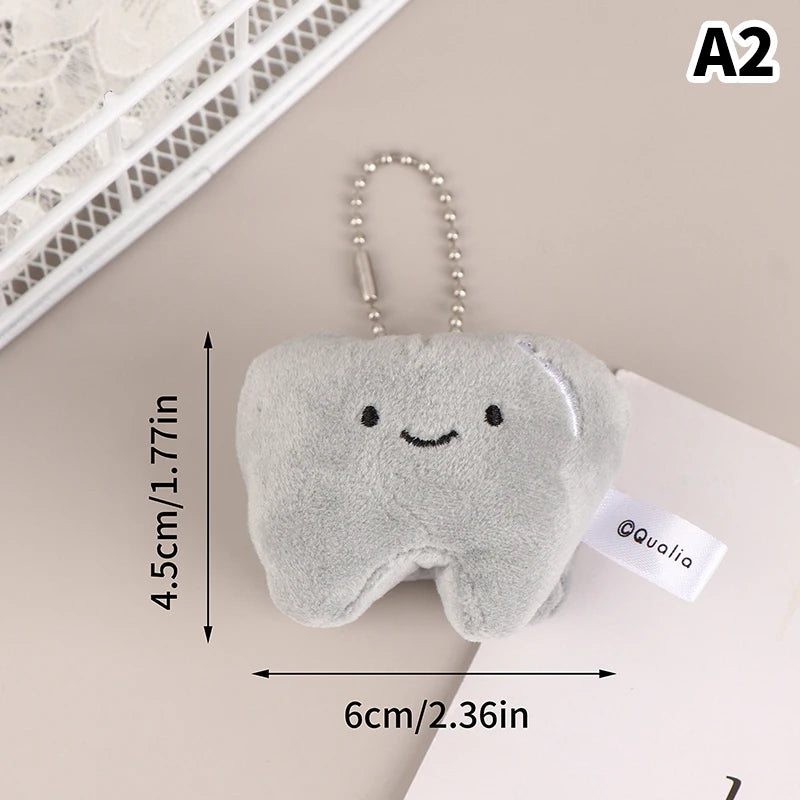 Cute Fun Plush Doll Toy Cartoon Stuffed Tooth Toothpaste Toothbrush Dolls Keychain Bag Pendant For Kids Gifts