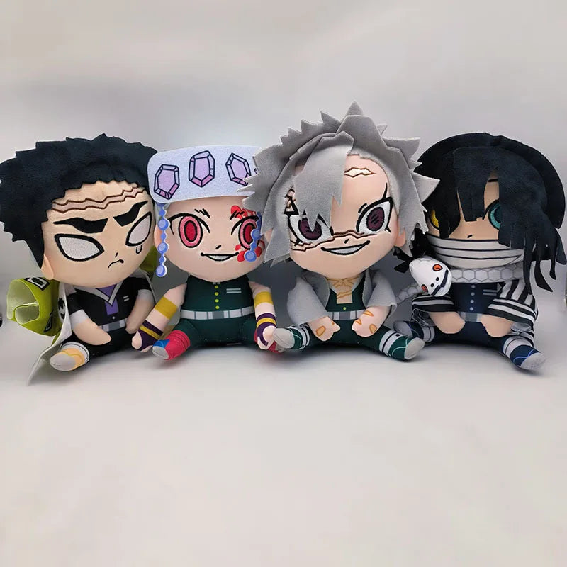 Anime Demon Slayer Plush Toys Cartoon Figure Kyoumei Iguro Obanai Sanemi Uzui Tengen Doll Stuffed Plush Toys Children's Bir