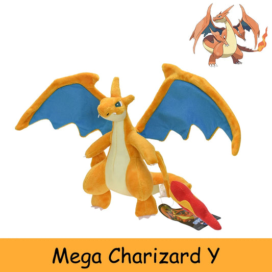 20cm Evolution Mega Charizard Y Plush Toy Doll Pocket Monster Anime Dragon Stuffed Toy Soft Peluche Animals Gift Kids