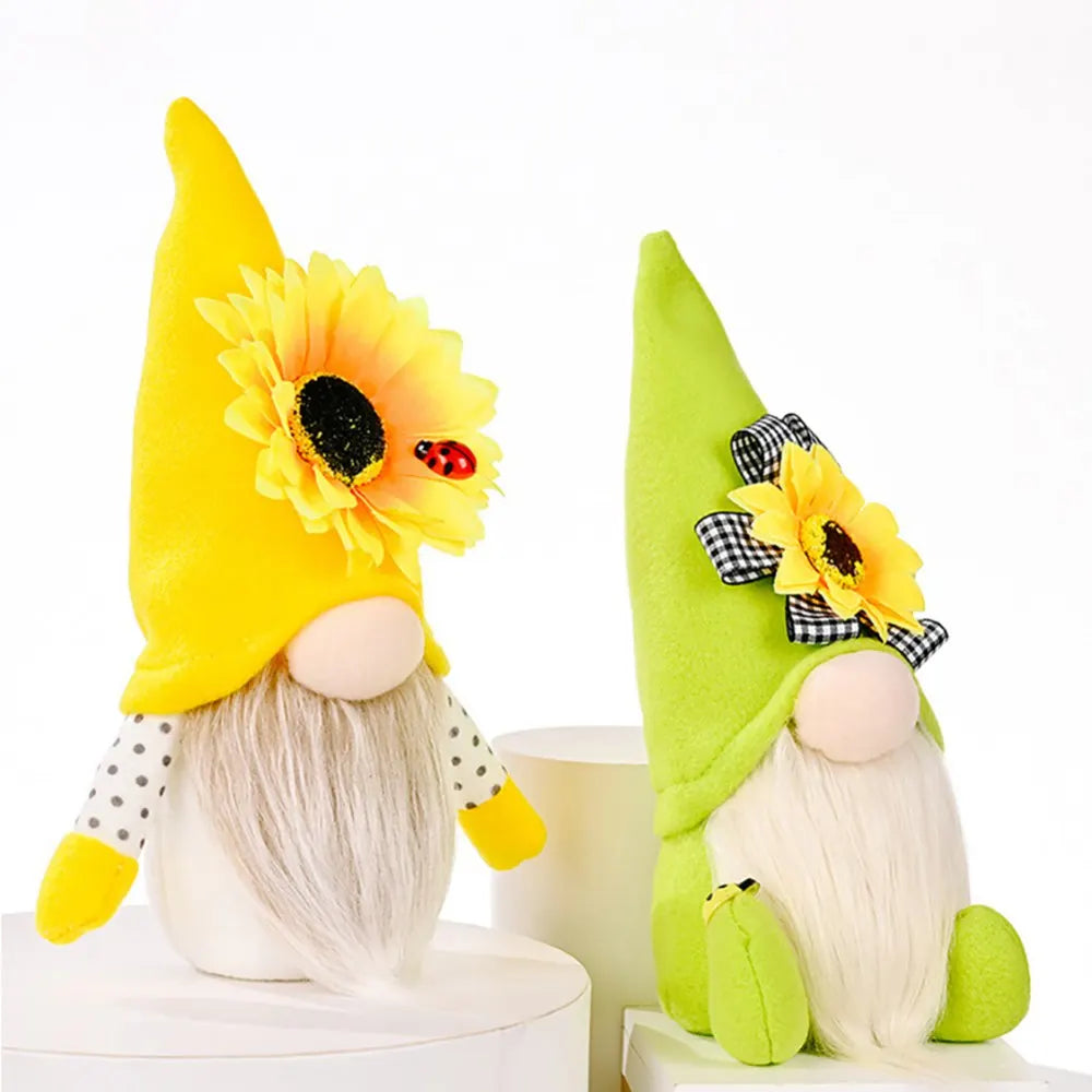 Sunflower Navia Bee Elf Gnome Bumblebee Striped Gnomes Scandinavian Home Dwarf Plush Beard Faceless Doll Window Desk Decor