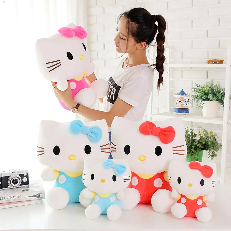 Big Size Sanrio Plush Hello Kitty Plush Room Decor Plushies Kawaii Dolls Hello Kitty Stuffed Animal Toy Ragdoll Home Xmas Gift