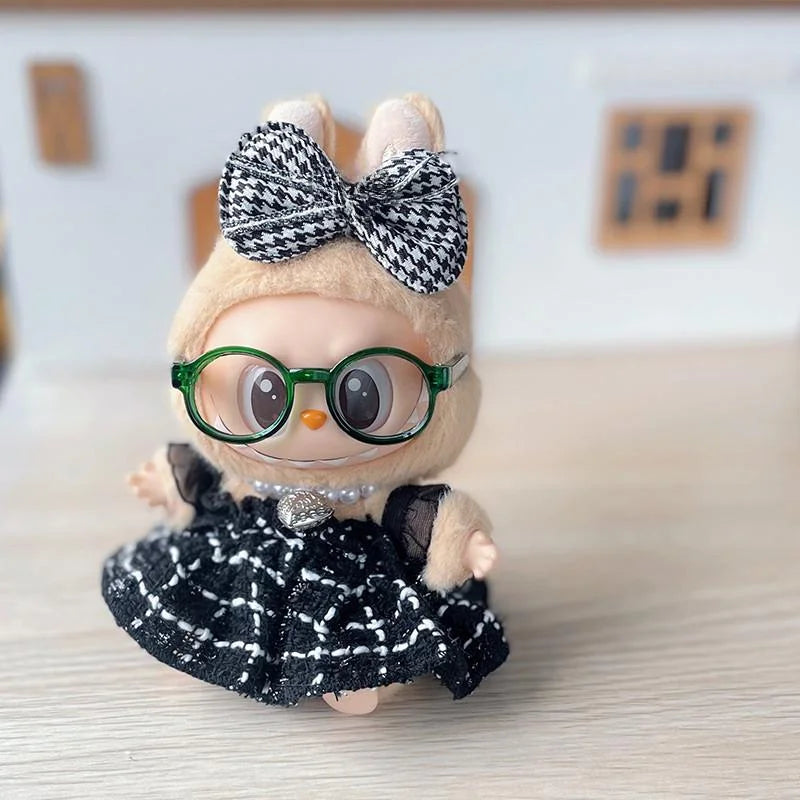 Mini Plush Doll'S Clothes Outfit Accessories For Korea Kpop Exo Labubu Idol V1 V2 Skirt glasses necklace Clothing Gift