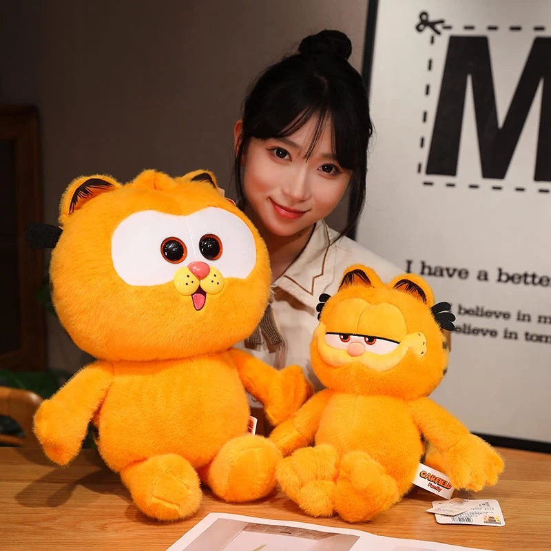 MINISO Garfield Plush Lazy Cat Pendant Stuffed Doll Anime Kitty Toys Bag Pendant Keychain Cute Home Decor Xmas Kid Gifts