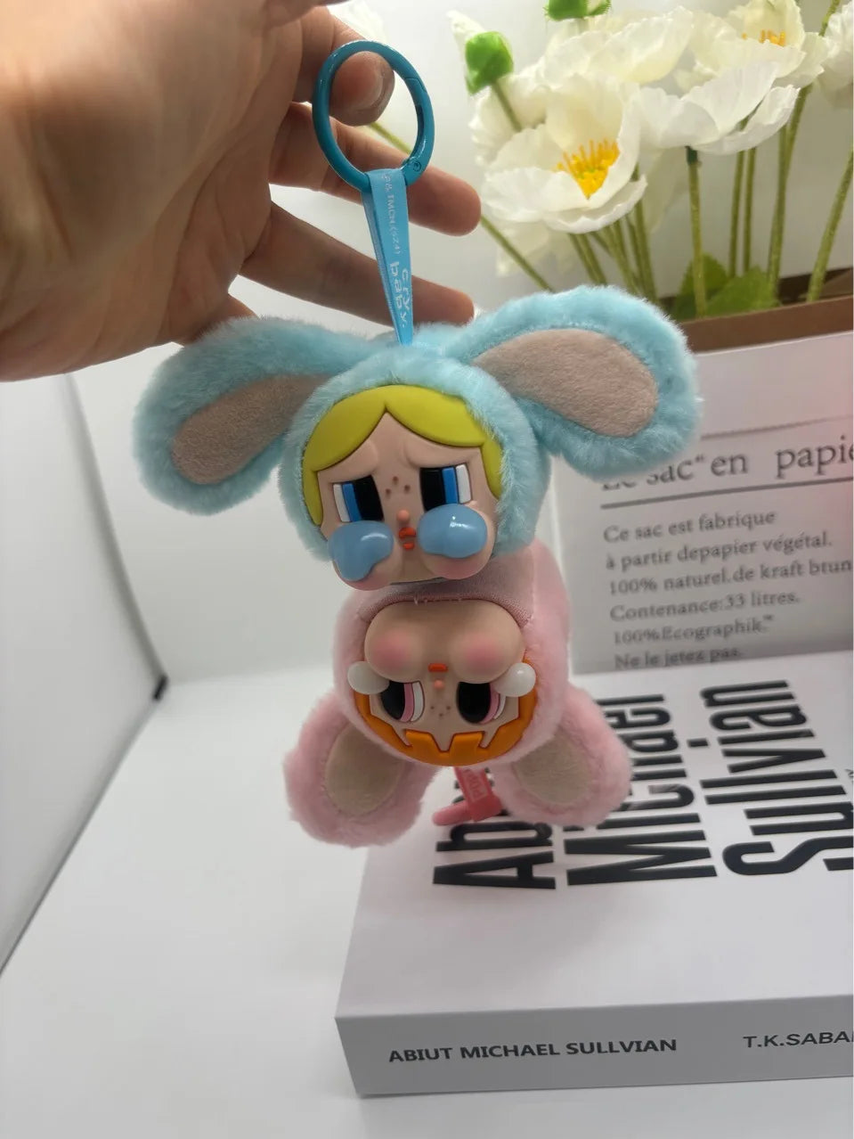 Crybaby Powerpuff Girls Series Vinyl Face Plush Toy Pendant Cartoon Decoration Stuffed Dolls Keychain Trendy Toy Kids Gift