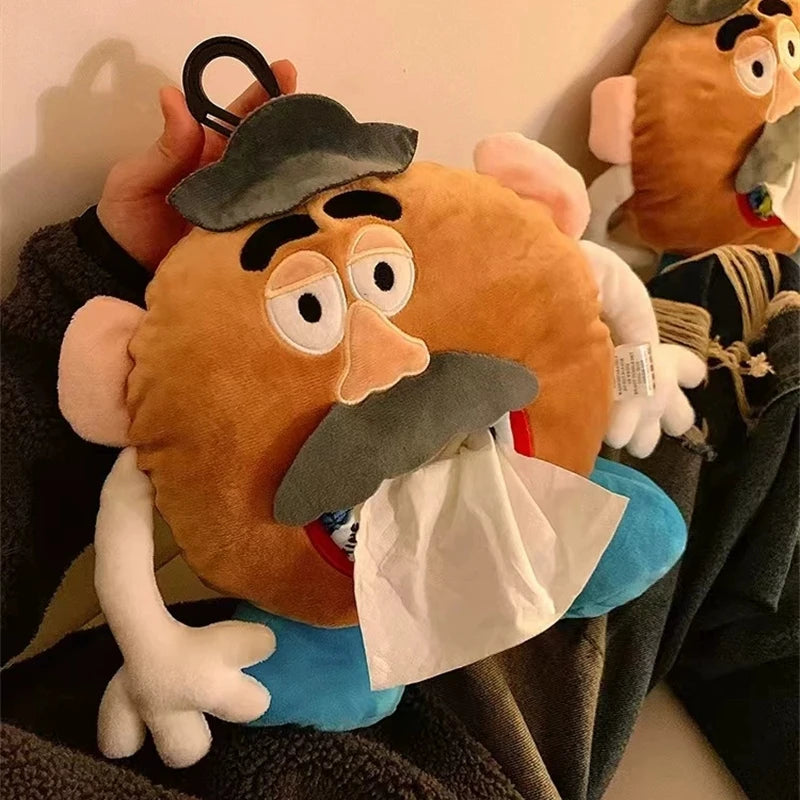 Cute Mr Potato Head Tissue Bag Cover Lovely Stuffed Anime Plush Car Tissue Cover Living Room Bedroom Tissue Cover Home Decor