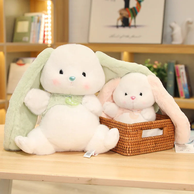 Cuddly Fat Long Ears Rabbit Dolls Baby Kids Daughter Appease Sleep Toys Room Sofa Bed Cushion Plush Colorful Bunny Peluche