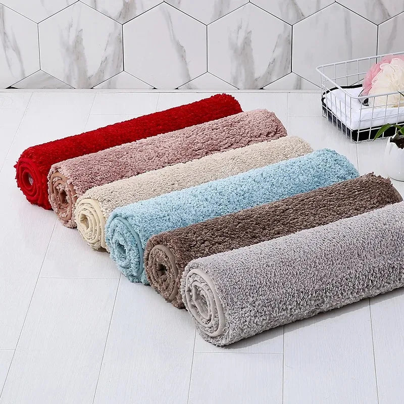 Soft Comfortable Thick Plush Floor Mat,Bathroom Floor Rug,Bedroom Carpet,Living Room Mat,Non-slip Rug,Water Absorption Anti-Slip