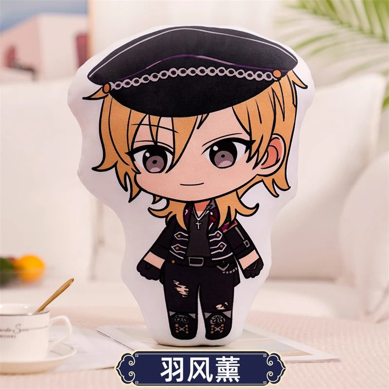 45cm Ensemble Stars Cartoons Anime Plush Toy Eichi Sakuma Rei Throw Pillow Cosplay Sofa Cushion Double-sided Printing Girl Fans