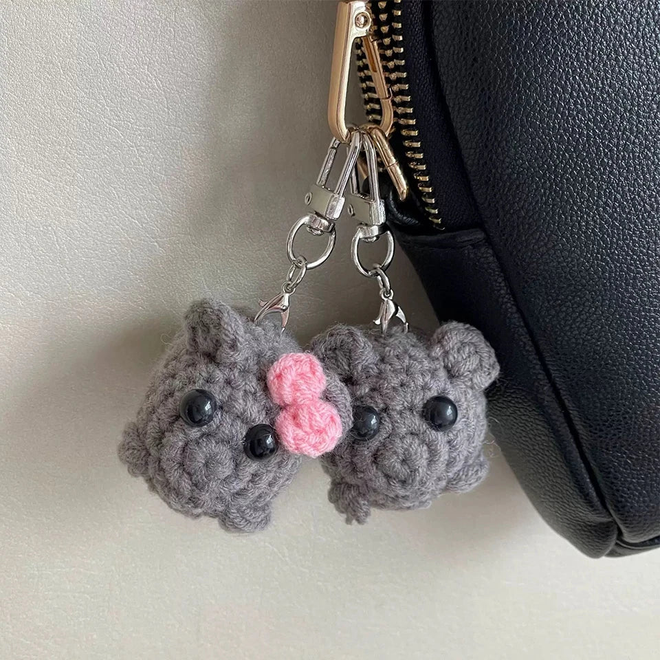 Yupsk Music Sad Hamster Meme Plush Toy Keychain Bag Funny Pendant Keyring Jewelry Christmas Birthday Gift for Women Girls