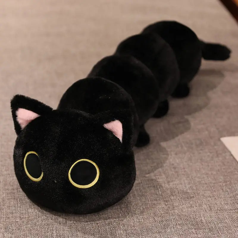 130cm Funny Soft Caterpillar Cat Plush Pillow Sofa Cushion Kawaii Plush Toy Stuffed Cartoon Animal for Girls Lovely Gift