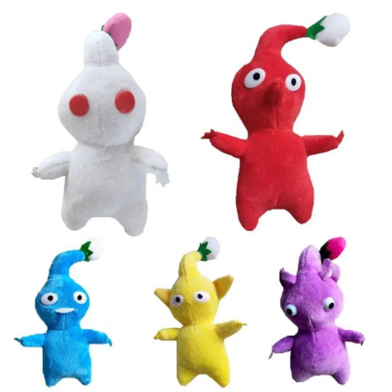 5pcs/set Pikmin Stuffed Plush Toys Flower Bud Leaf Plush Doll Cartoon Plush For  Kids Toy Boys Girls Birthday Gift