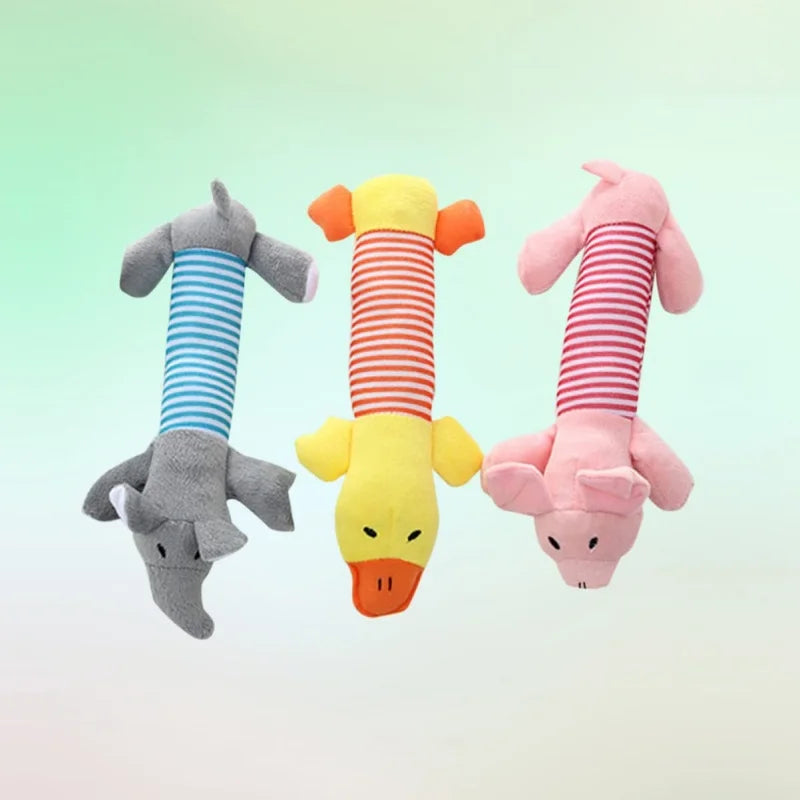 Molar Dog Toy Plush Supplies Fit For All Puppy Pet Squeak Chew Toy Funny Durable Chew Elephant Duck Pig Toy Pets Supplies Molar