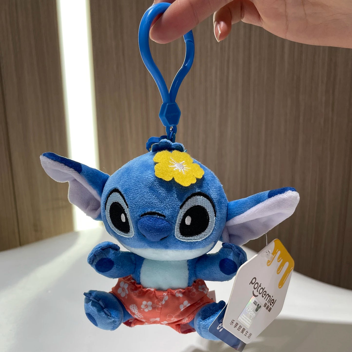 Original Disney Toy Story Stitch Kawaii Winnie Lotso Plush Doll Cartoon Stuffed Anime Keychain Pendant Strap Toys Gift For Kids