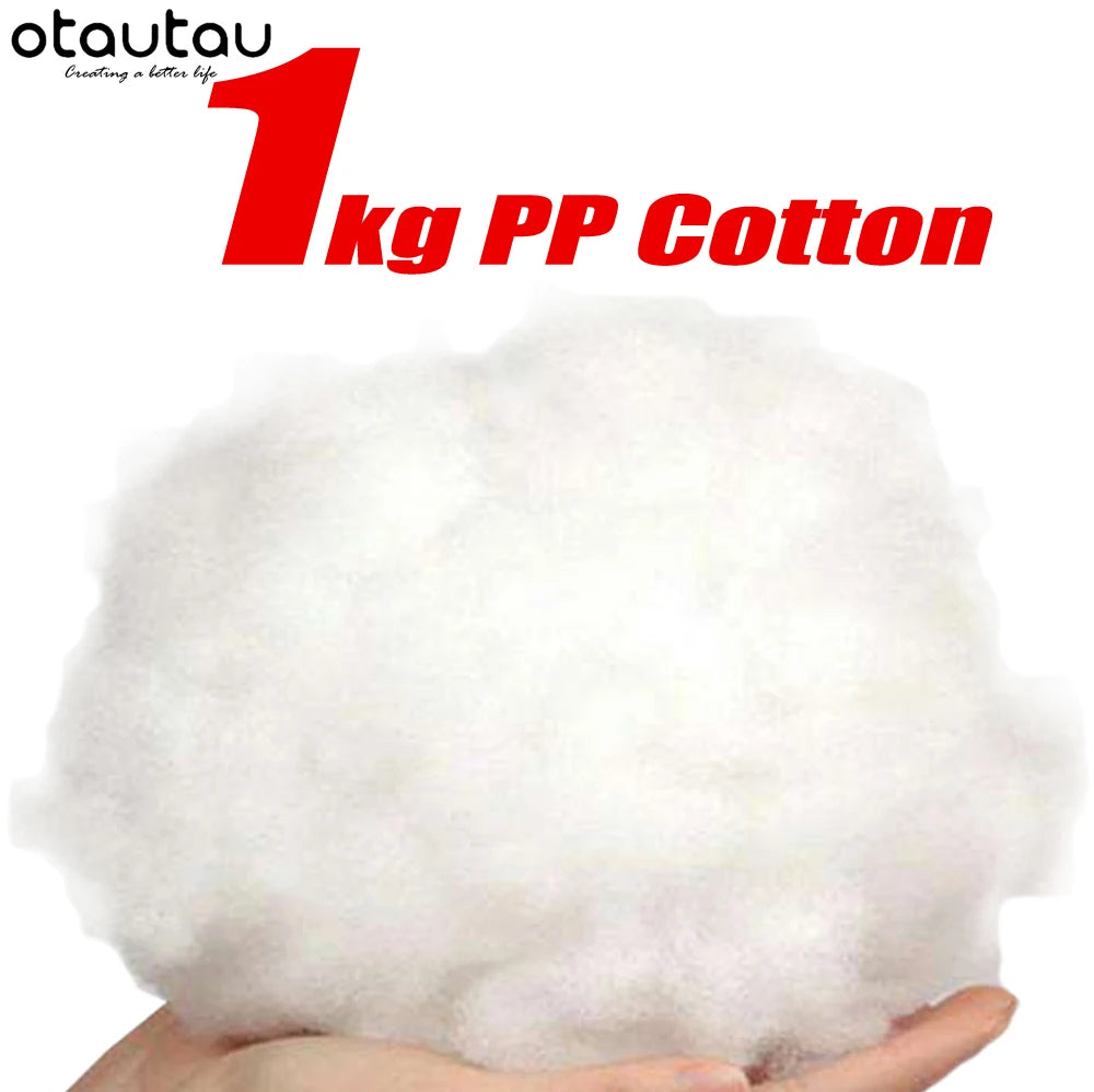 OTAUTAU 1kg PP Cotton Polyester High-elasticity Eco 3D Hollow Filler for Pillow Plush Toy Doll Bean Bag Sofa Bed Cushion OT001