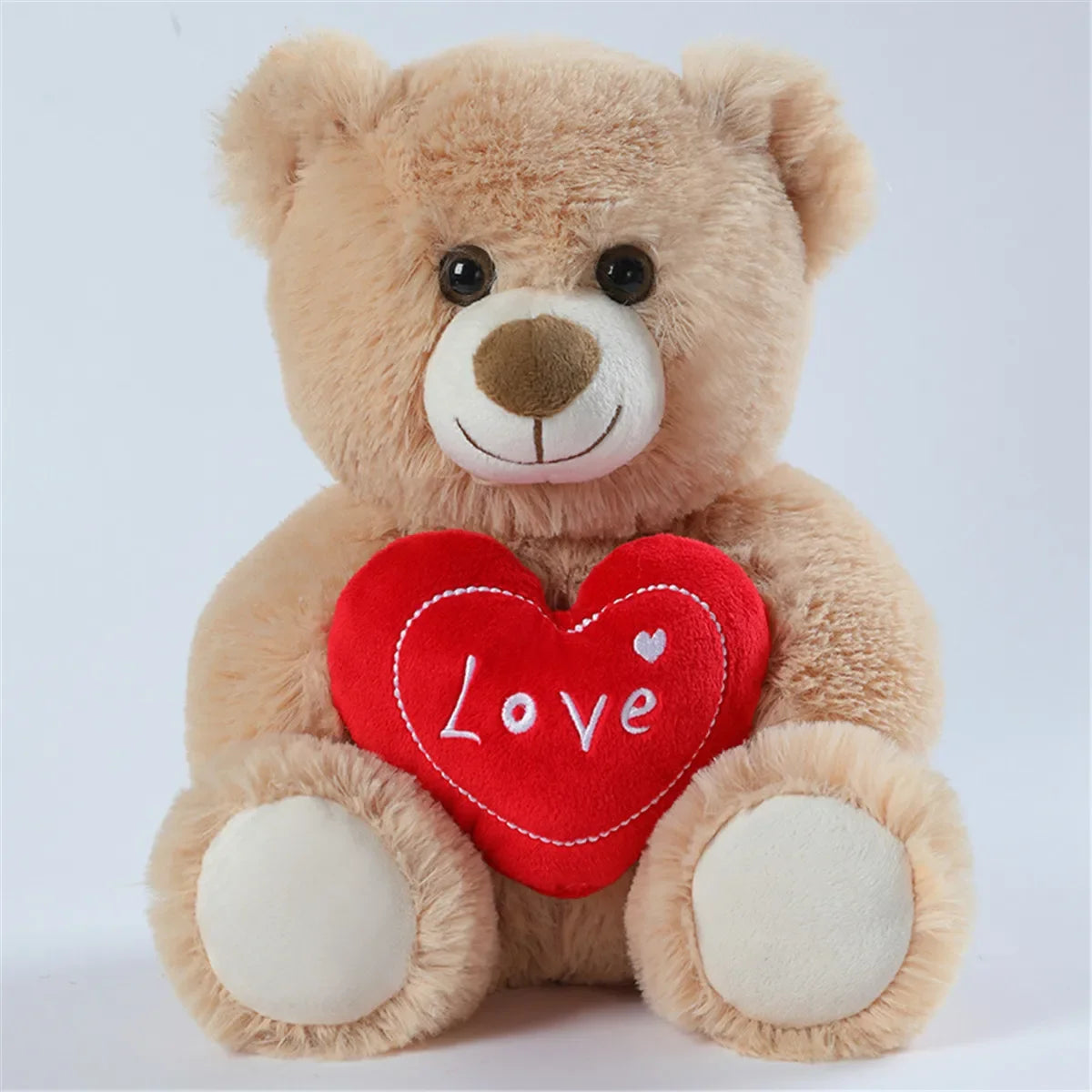 New 25cm Lovely Heart bear Fluffy Bear& Dog Stuffed Bear Soft Cute Animal Plush Toys For Lovers Birthday Gifts Valentine's Day