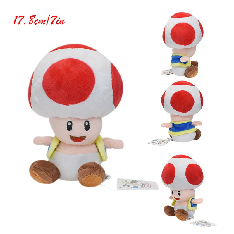 Mario Lemmy Larry Bomberman Goombella Plush Toy Princess Peach Daisy Shy Guy Yoshi Stuffed Dry Bone Toad Peluche Doll Gifts Kids