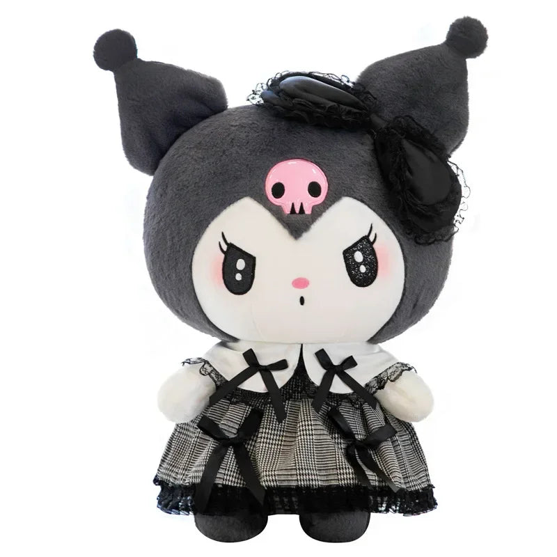 100CM Super Big Size New Sanrio Dark Kuromi Plush Toy Doll Cute Skirt My Melody Cartoon Stuffed Animal Home Decor Girls Gift