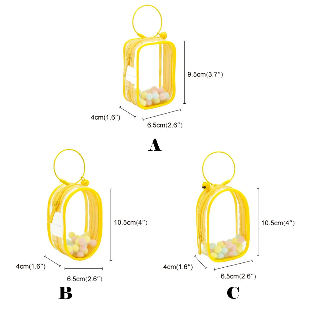 For Labubu Portable Transparent PVC Mystery Doll Organizer Box Selling only bags