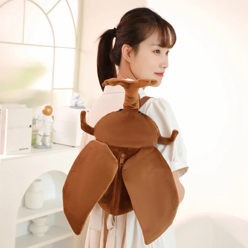 1pc 45*25CM Creative Simulation Insect Plush Backpack Toys Stuffed Cartoon Dolls Kawaii Beetle Pillow Birthday Gifts