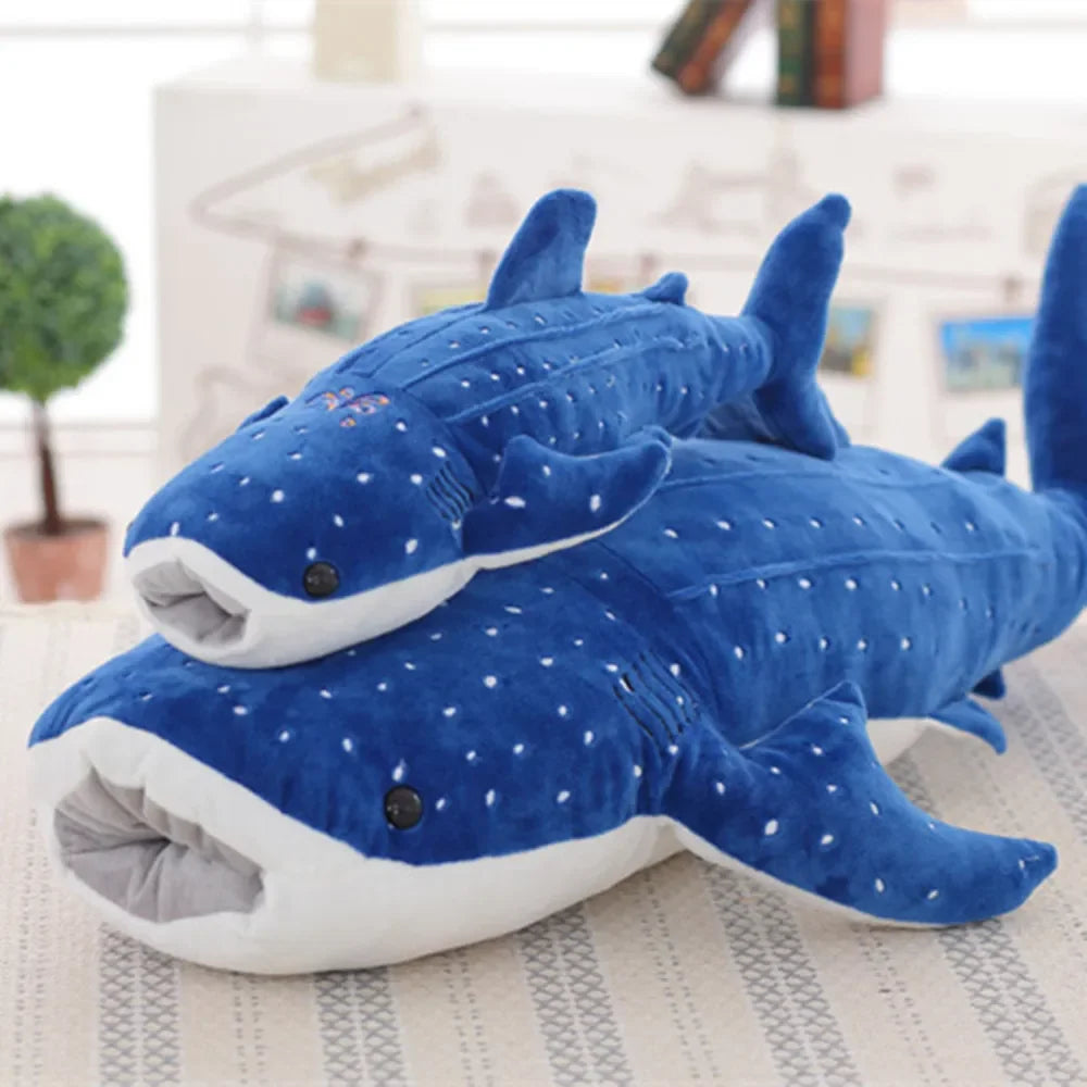 50/100CM New Cartoon Blue Shark Stuffed Plush Toys Big Fish Whale Baby Soft Animal Pillow Dolls Children Birthday Gifts