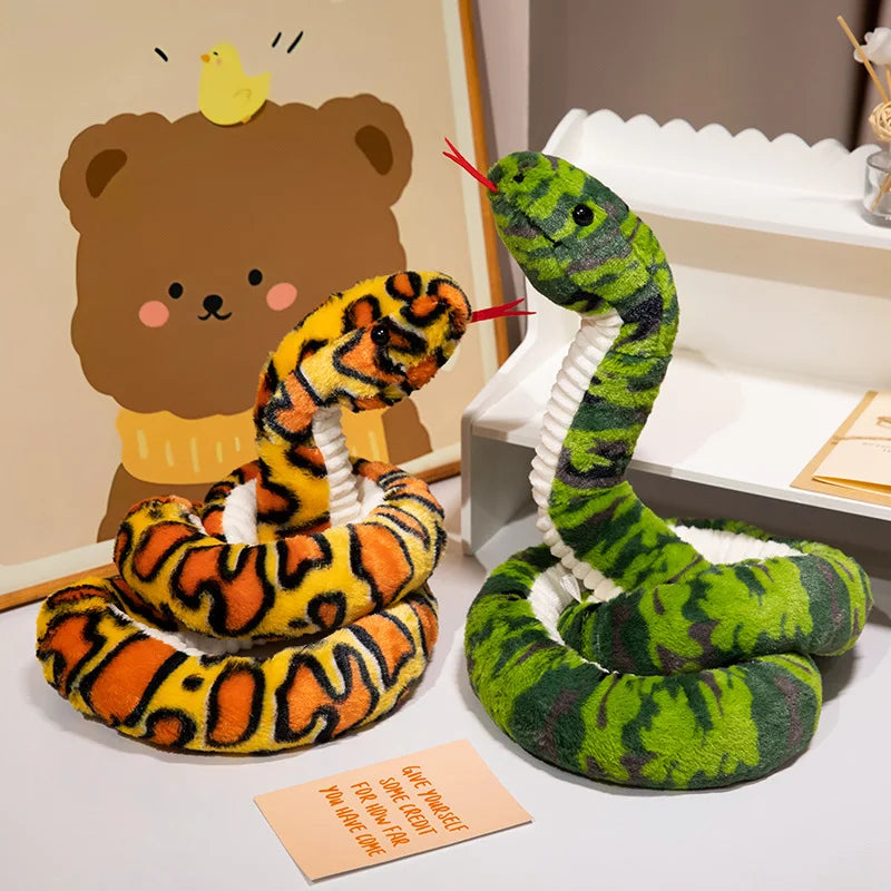 Big Size Snake Plush Anime Toys Cartoon Wild Animal Snake Stuffed Doll Kawaii Room Decor SnakeCushion Kids Xmas Gifts