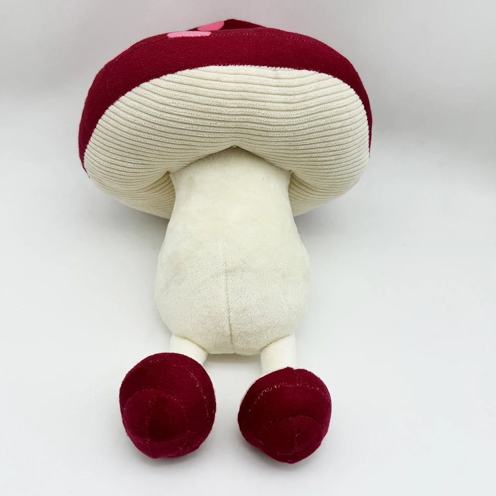 25cm Kawaii Walking Mushroom Plush Toys Funny Detachable Legs Plant Dolls House Car  Red Blue Pillow Children Graduation Gifts