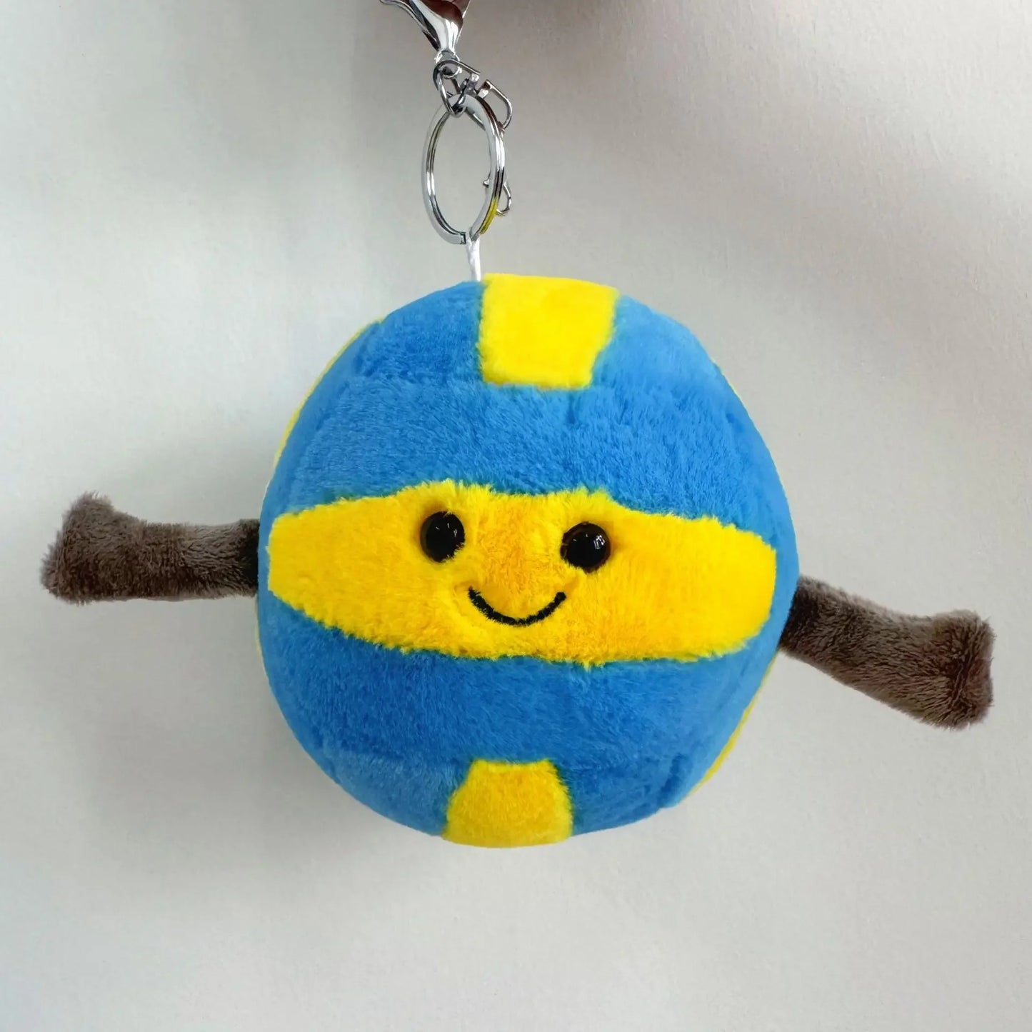 Sports style football volleyball badminton rugby volleyball baseball tennis doll plush toy pendant school bag keychain