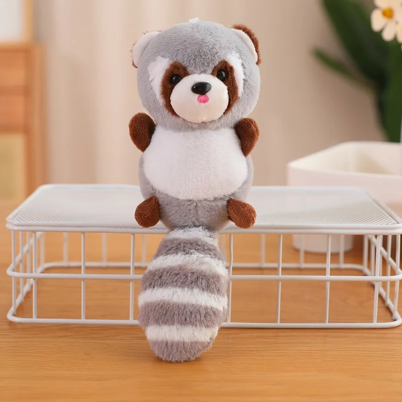 20cm  Cute Raccoon Plush Pendant Toy Doll Keychain Backpack Accessorie Gift