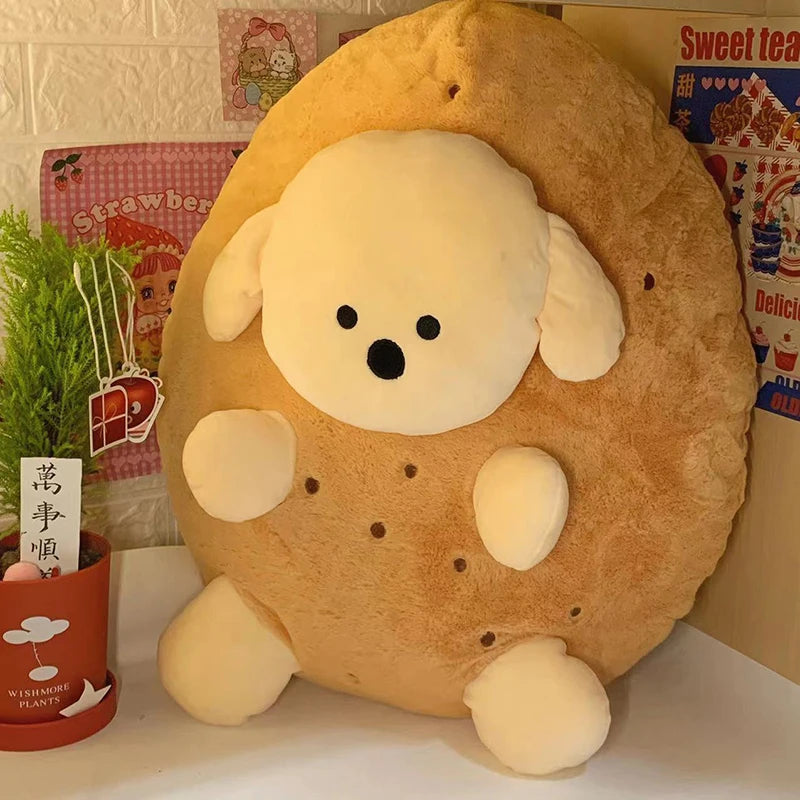 MINISO Potato Puppy Creative Stuffed Animals Plush Doll Funny Earth Dog Doll Sleeping Pillow Kawaii Brithday Souvenir For Friend