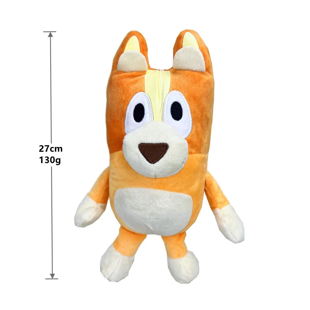 27cm Kawaii Anime Bluey Family Bingo Dog Music Figure Plush Toys Stuffed Animals Toy For Children Holiday Gifts