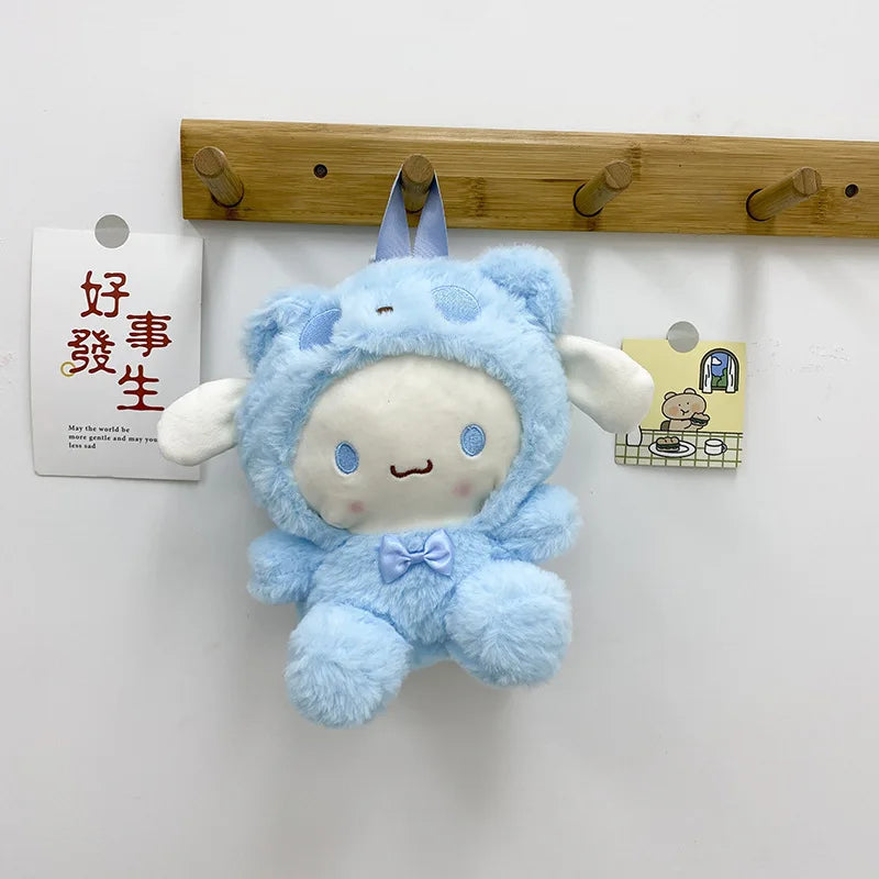 Kawaii Sanrio Backpack Plush Bag Kuromi Cinnamoroll Plush Dolls Backpack My Melody Stuffed Plush Storage Bags Kids Gift Toys