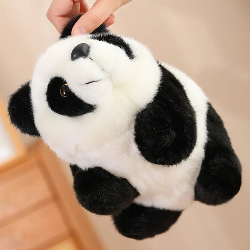 25/28/30cm Lovely Lying&Sitting Panda With Baby Bear Doll National Treasure Zoo Plush Toy Classic Elegant Gift For Friends