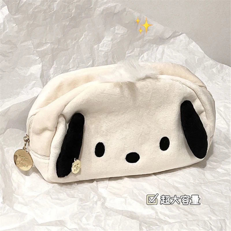 Hello Kitty Sanrio Pochacco Cute Plush Japanese Ins Style Pencil High-capacity Case Pencil Case Student Stationery Cartoon Gift