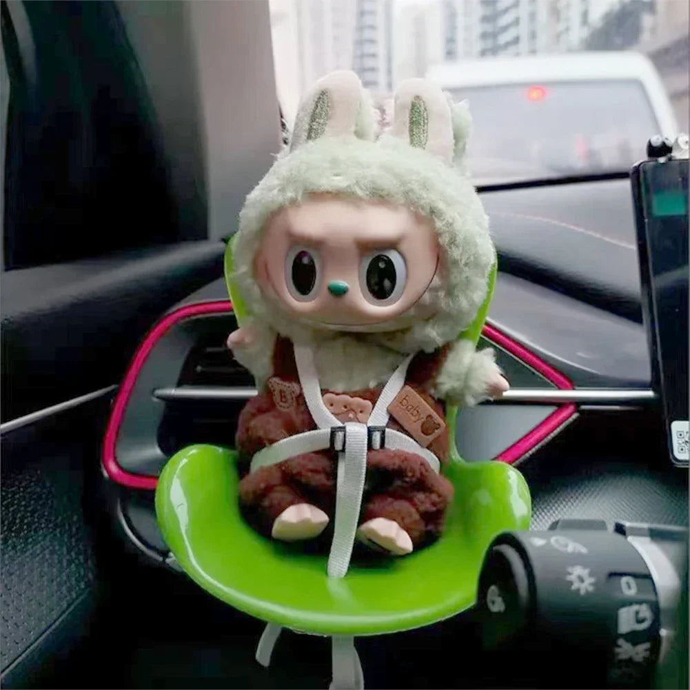 For Labubu For blythe doll Safety Seat Kawaii Ob11 Doll Seat Car Air Aromatreatment Decoration Cute Car Decoration