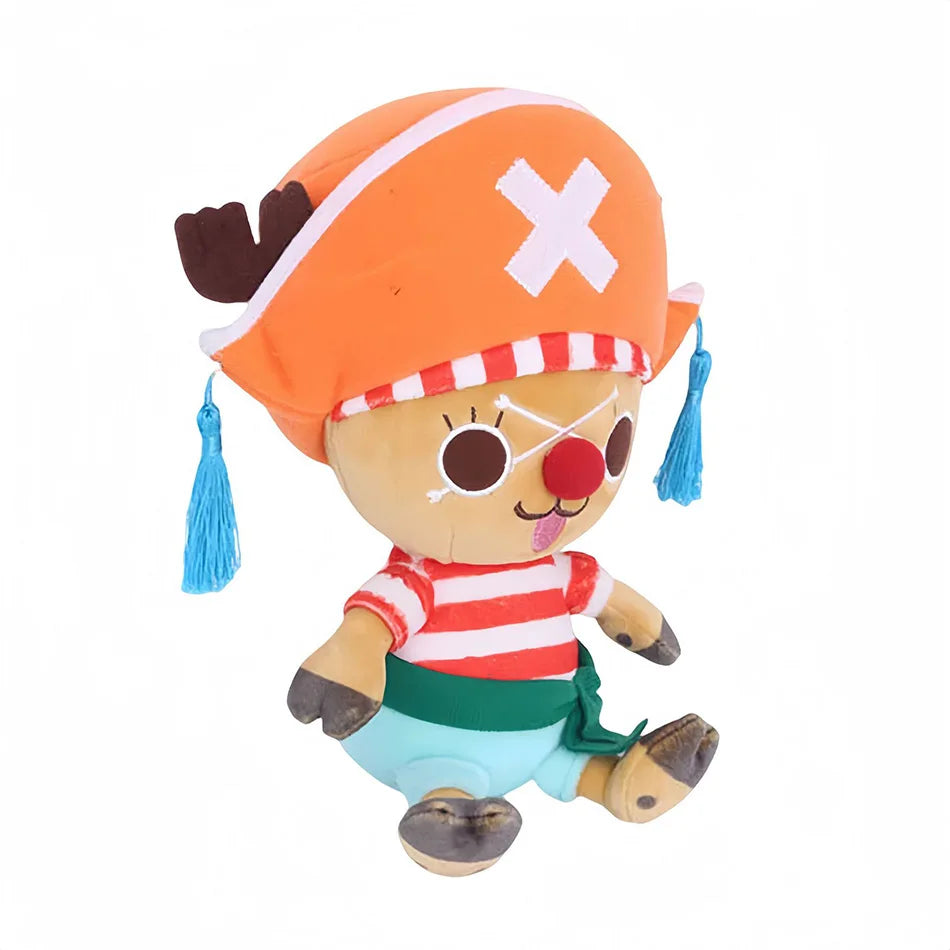 Japanese Anime 25cm One Piece Original Plush Toys CartoonFigure Luffy Chopper Ace Roronoa Zoro Cute Stuffed Doll Kids Xmas Gifts