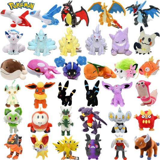 Pokemon Charizard X Y Sprigatito Gengar Vulpix Ninetales Mimikyu Soft Plush Toys Cosmog Furret Latias Latios Peluche Dolls Gifts