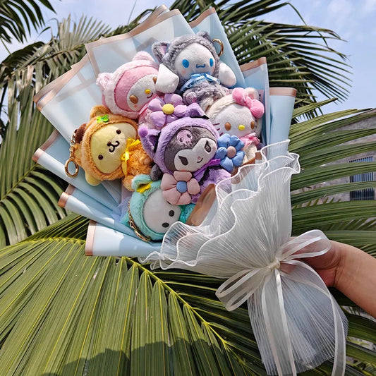 Sanrio Plush Bouquet Gift Box Cinnamoroll Cat Plush Gift - Plushy Mart