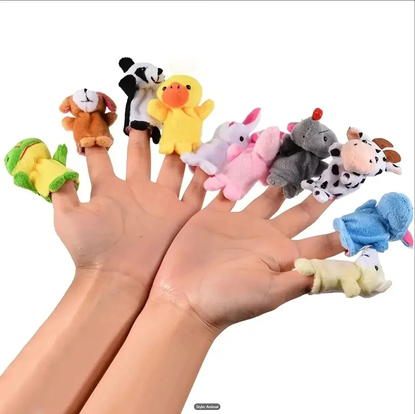 10 Pcs Cartoon Hand Doll Finger Puppet Baby Children Story Early Education Soothing Doll Plush Toy