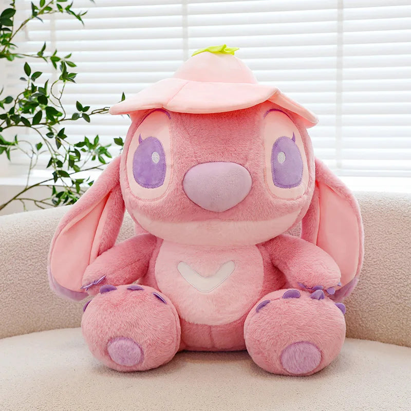 30/45/60cm Lotus Leaf Angel Doll Stitch Doll Disney Stuffed Plush Toy Children's Pillow Sleeping with Birthday Decoration Gift