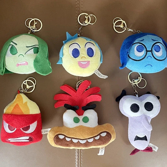 Animation Character Plush Keychain Sadness Fear Joy Doll Inside Out 2 Children's Birthday Christmas Gift Series Toys