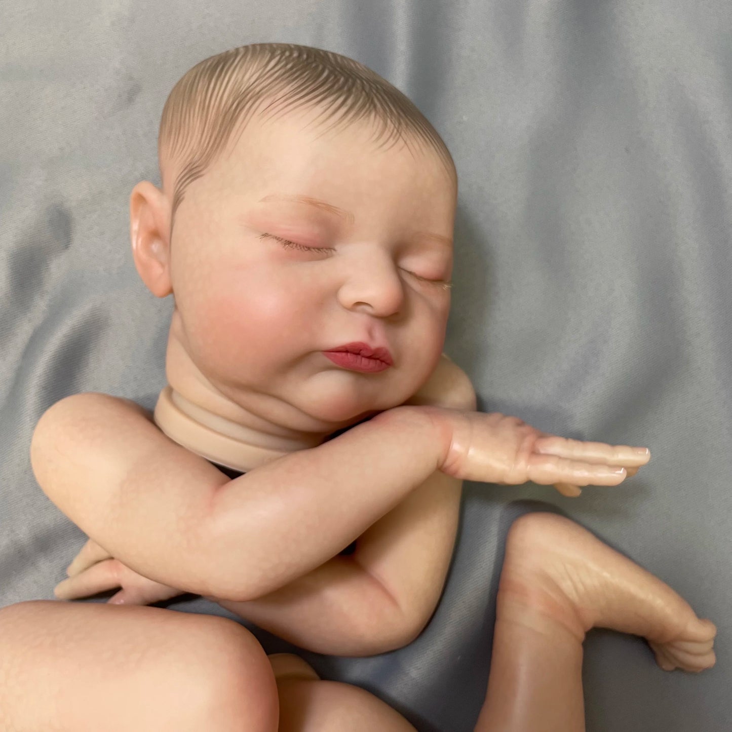 20Inch Already Painted Reborn Doll Kit Laura 3D Painted Skin Mold High Quality Handmade Newborn Baby Doll Parts With Cloth Body