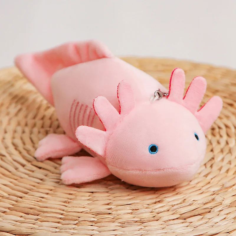 23CM Cartoon Salamander Plush Pendant Doll Kawaii Ambystoma mexicanum Axolotl Animal Stuffed Soft Toys Bag Keychain Decor