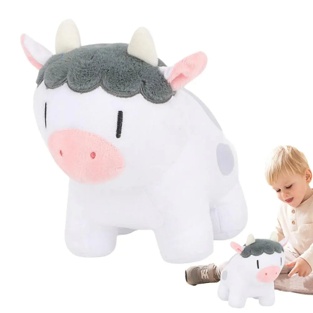 Stuffed Cow Plush Cartoon Cow Chick Plush Doll Stuffed Animal Cute Sensory Fidget Stuffed Animals Soft Plushie Doll Toy For