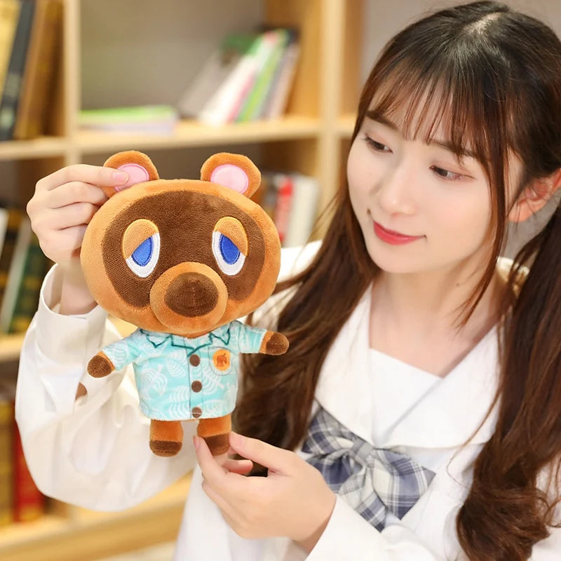 25cm/40cm Colorful Animal Crossing Plush Stuffed Dolls Tom Nook Porter Bunnie Marina Flora Chrissy Tasha Plushies Kids Gift Toy