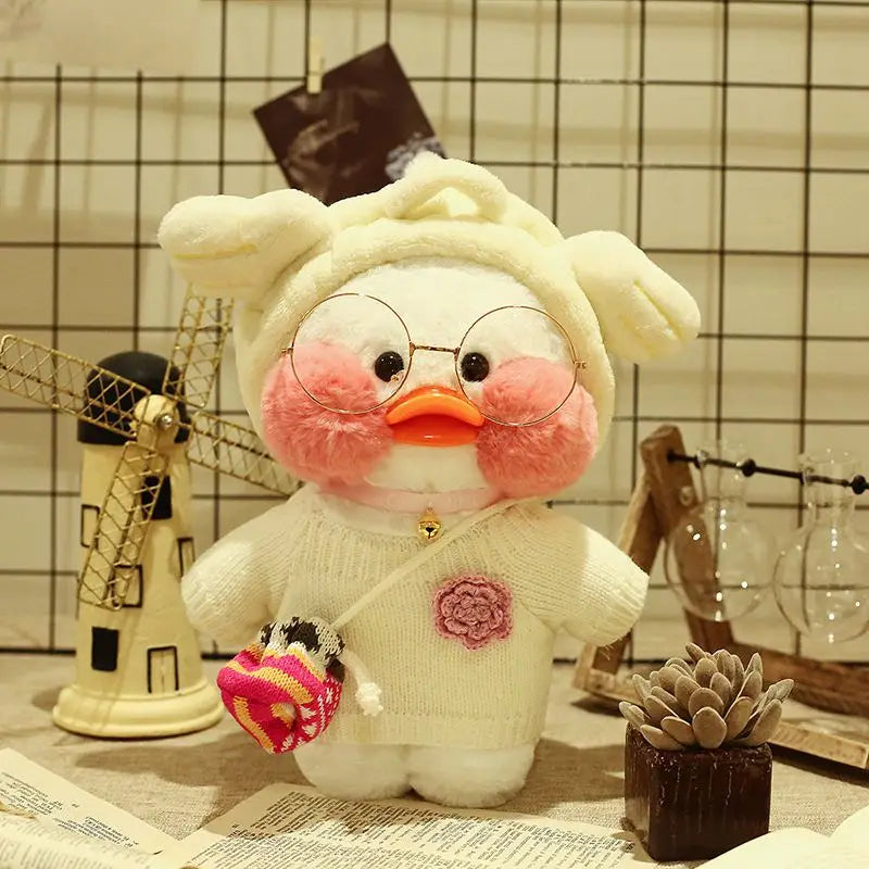 30cm Kawaii Cosplay White Duck Plush Toys Cute Stuffed Duck Lalafanfan Duck Hug Animals Toys Soft Plushies Children Toys