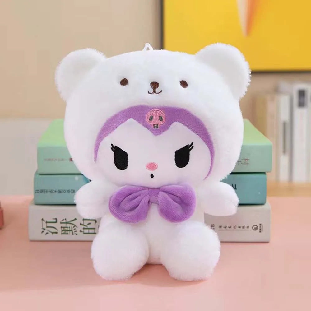 25cm kawaii Sanrio Plushies Doll Toy Hello Kitty Cinnamonroll Kuromi Stuffed Plush Dolls Cute Toys Children Birthday Gifts