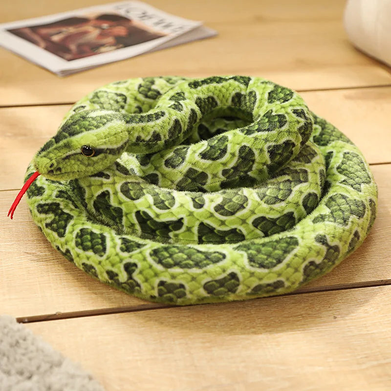 1pc 200cm/300cm Giant Snakes Plush Toy Simulation Long Golden Python Stuffed Snake Plushie Children Boys Gift Home Decoration