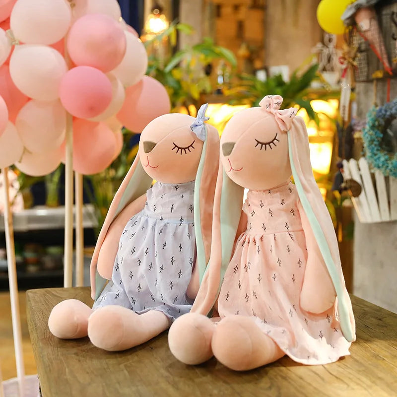 Creative New Rabbit Lnstagram Toy Pink Girl Heart Long Ear Peace Rabbit Plush Toy Doll Comfort Doll Throw Pillow Children's Gift