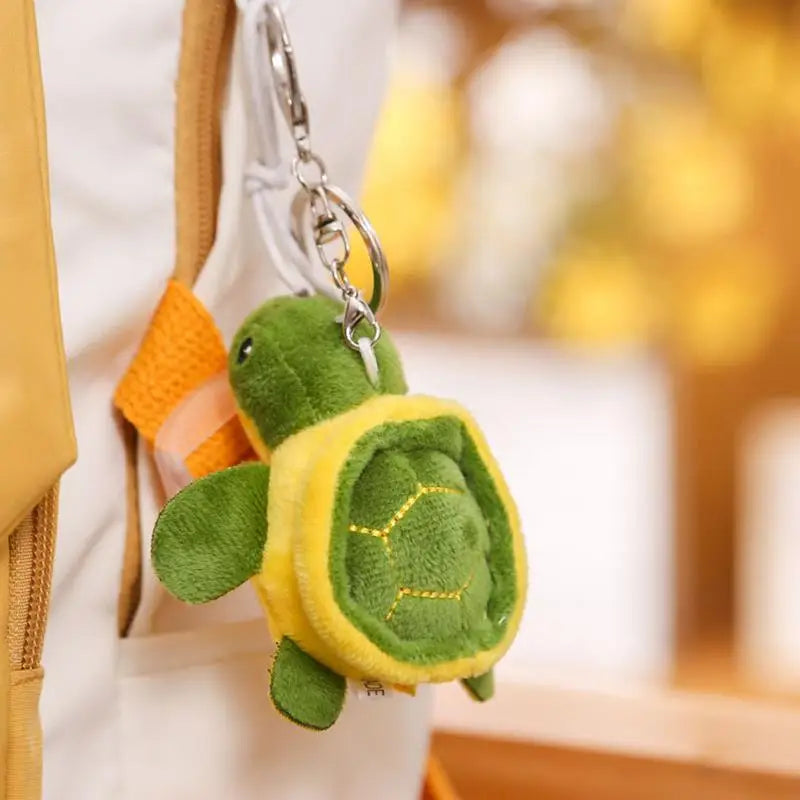 Tortoise Keychain Cute Animal Cartoon Key Pendant Decorative Soft Stuffed Plush Toy Keyring Sea Turtle Car Bag Pendant