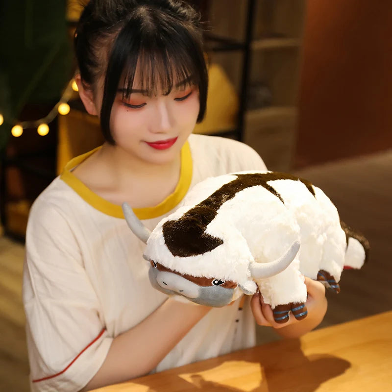 55cm Cute Avatar The Last Airbender Appa Plush Toy Cute Stuffed Anime Aang Flying Yak Doll Soft Pillow Hug Plushies